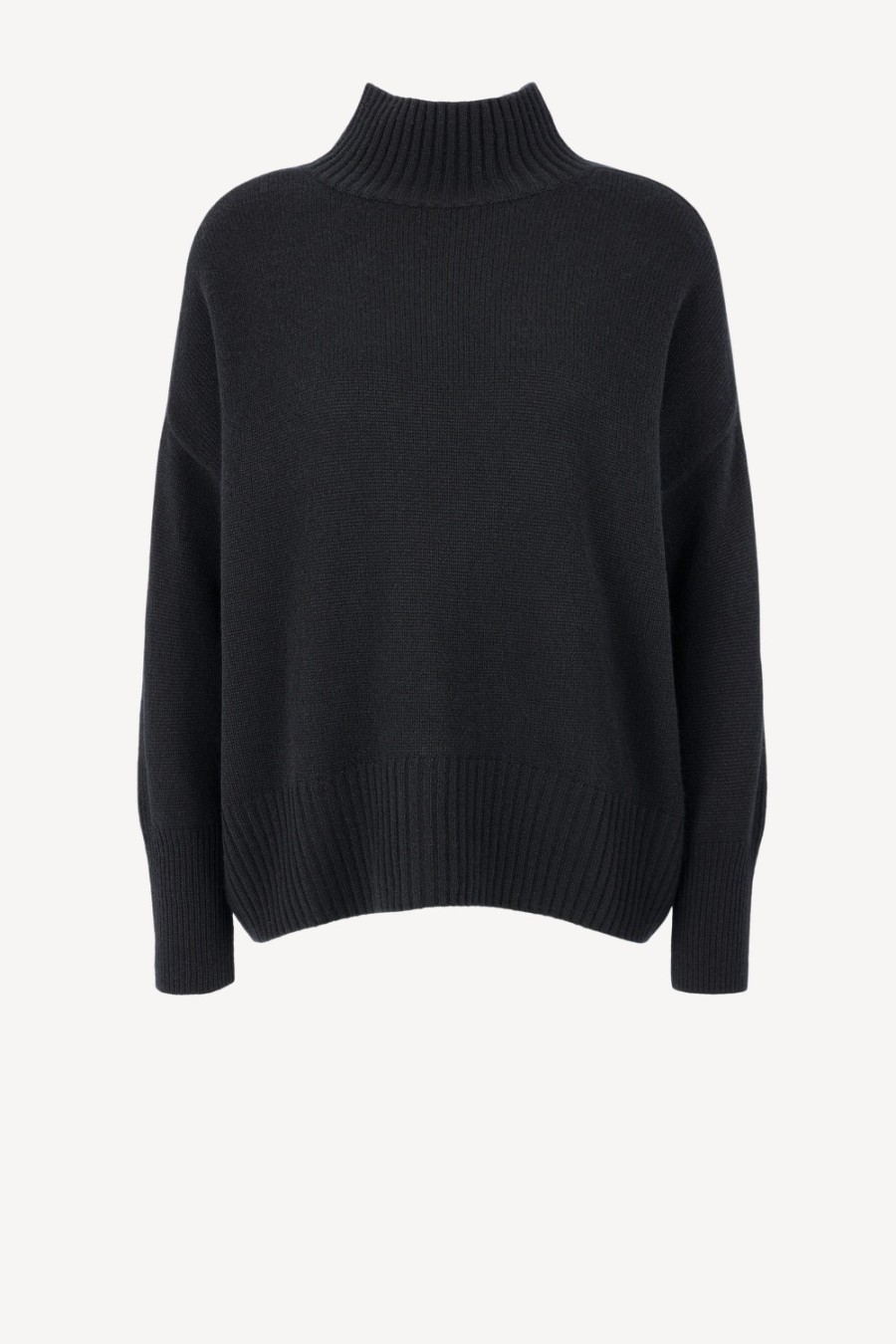 Vetements Allude | Pull A Col Roule Oversized En Noir