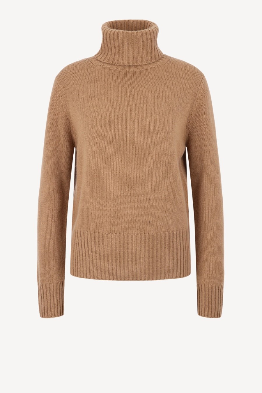 Vetements Allude | Pull A Col Roule Camel