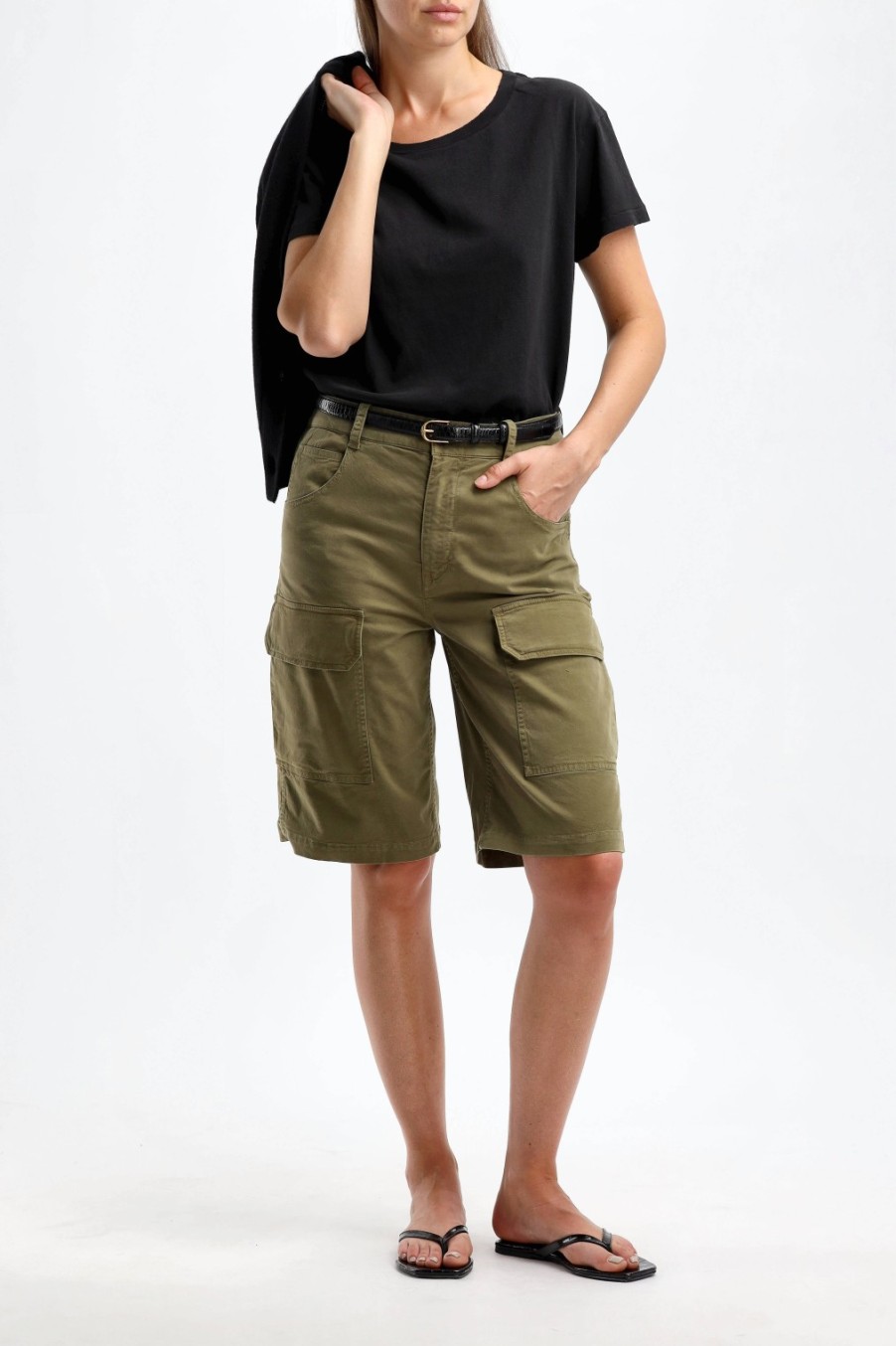 Vetements Nili Lotan | Short Lucca En Vert Olive