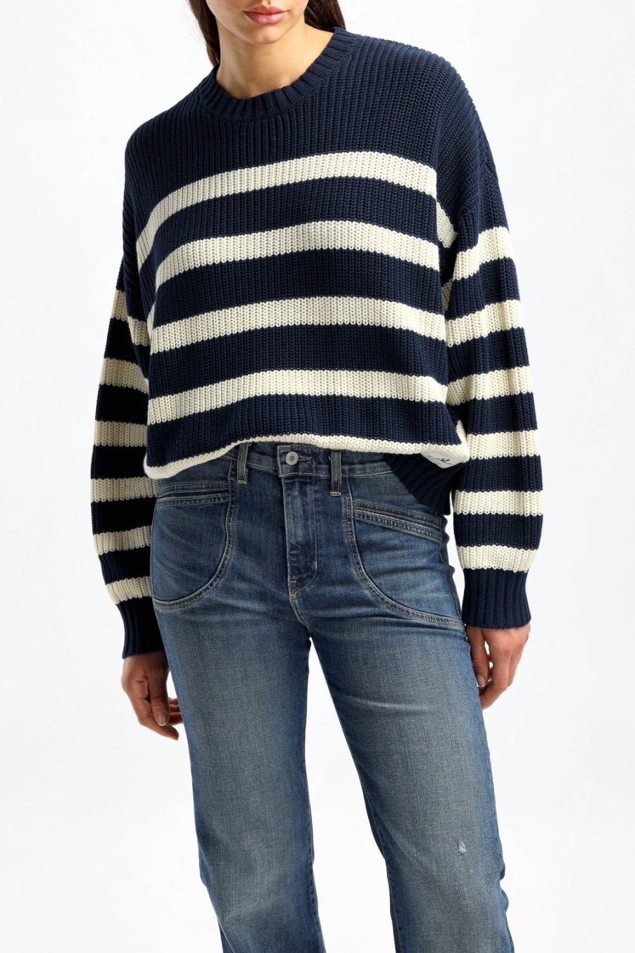Vetements Denimist | Pullover Sailor En Bleu Marine/Creme