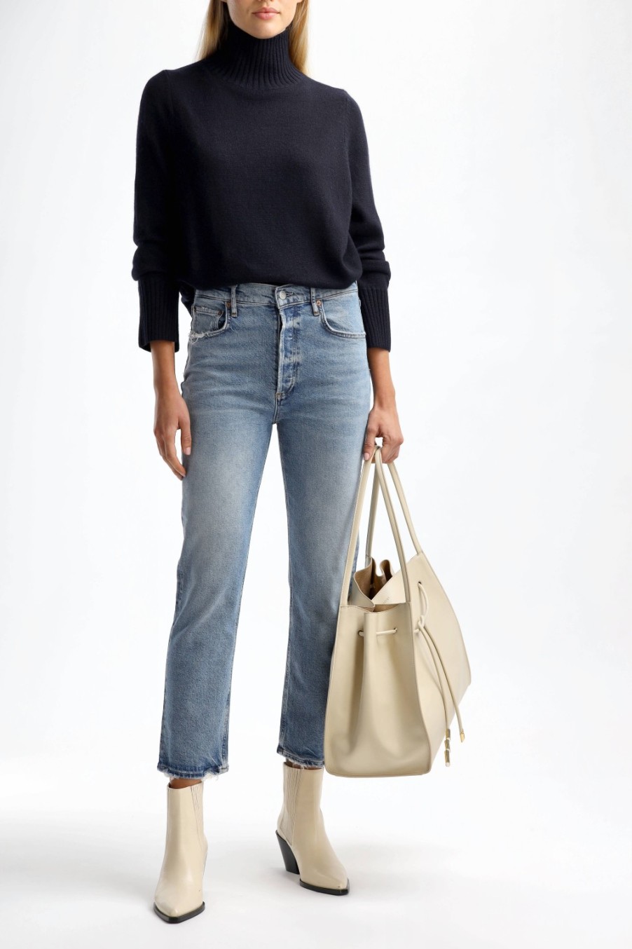 Vetements Allude | Pull A Col Roule Noir