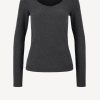 Vetements Vince | T-Shirt A Manches Longues Cozy En Charcoal