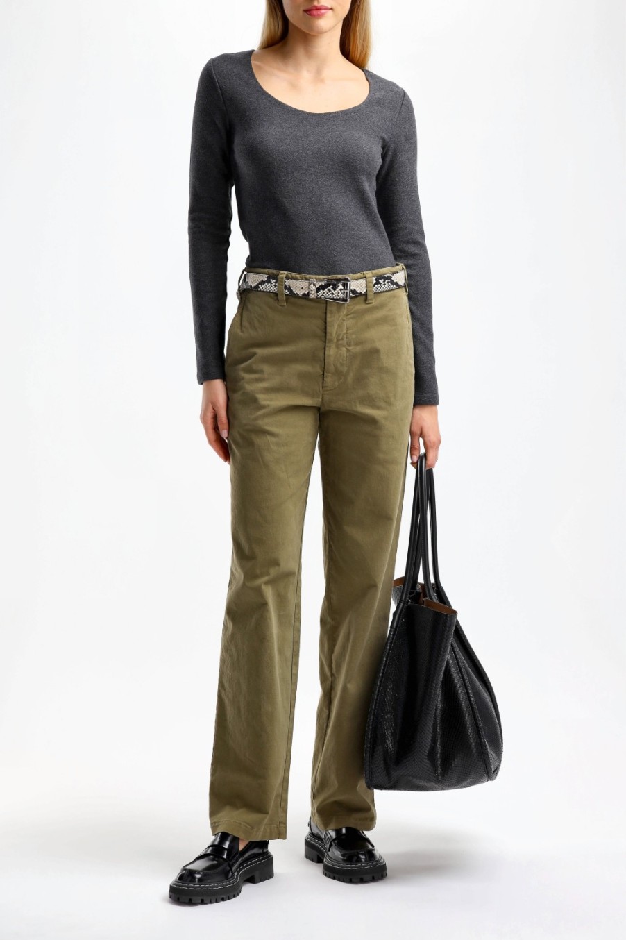 Vetements Vince | T-Shirt A Manches Longues Cozy En Charcoal