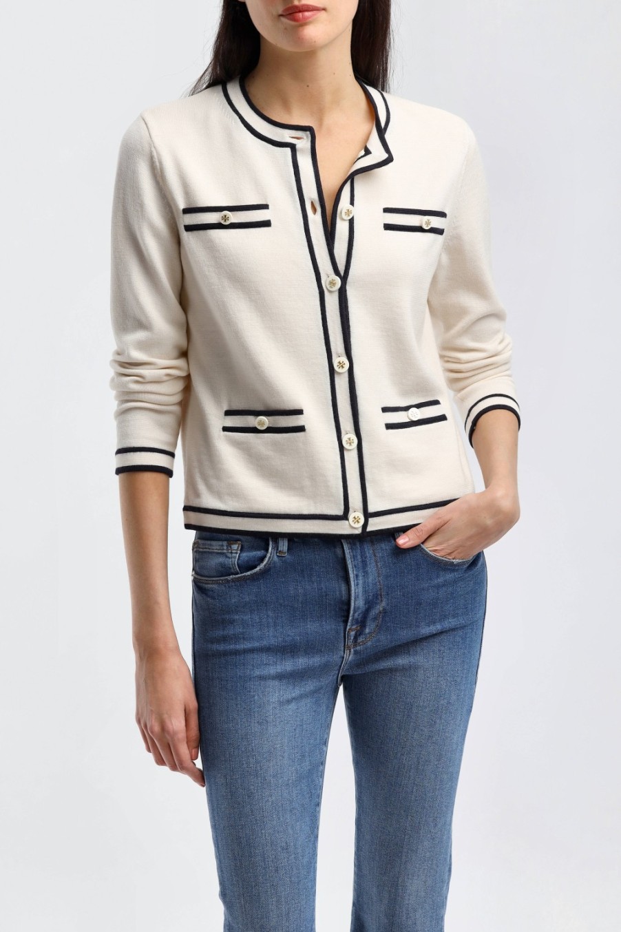 Vetements Tory Burch | Cardigan Kendra En Francais/Navy
