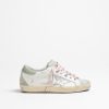 Chaussures Golden Goose | Baskets Superstar En Blanc/Glace/Argent