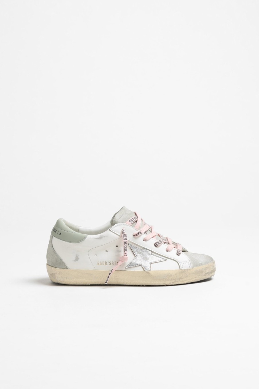 Chaussures Golden Goose | Baskets Superstar En Blanc/Glace/Argent