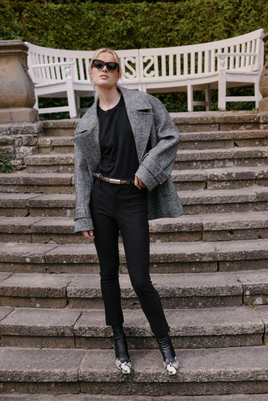 Vetements Vince | Pantalon Taille Haute Cigarette En Noir