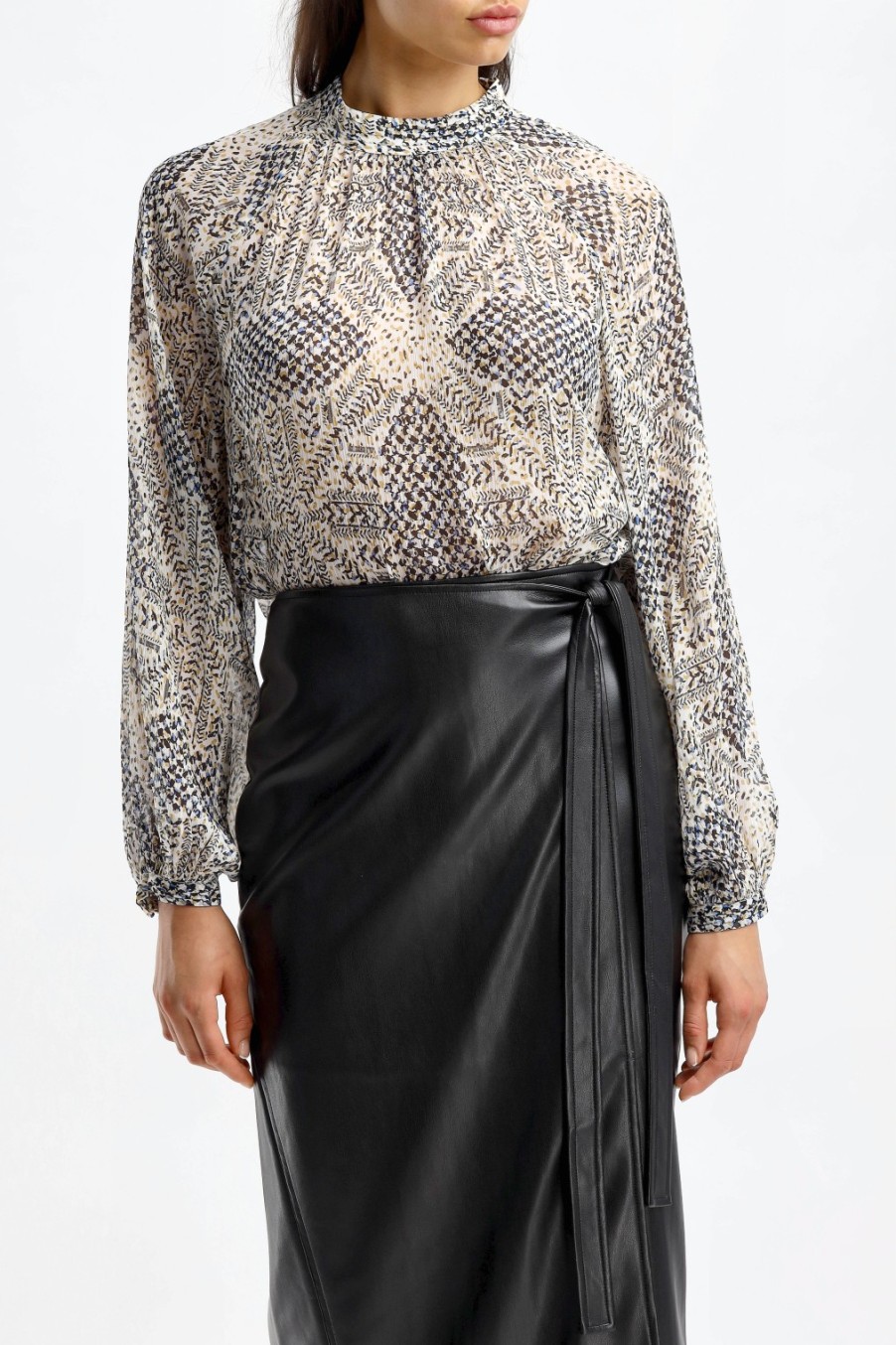 Vetements Lala Berlin | Blouse Talvi En Heritage Star Vanilla
