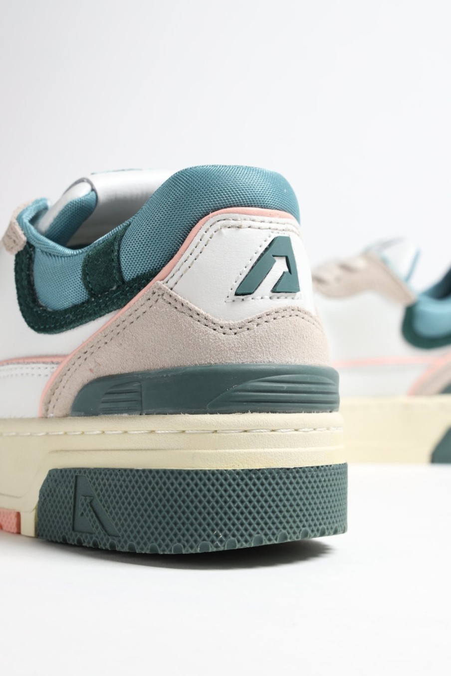 Chaussures Autry | Baskets Clc Low En Blanc/Vert/Rose