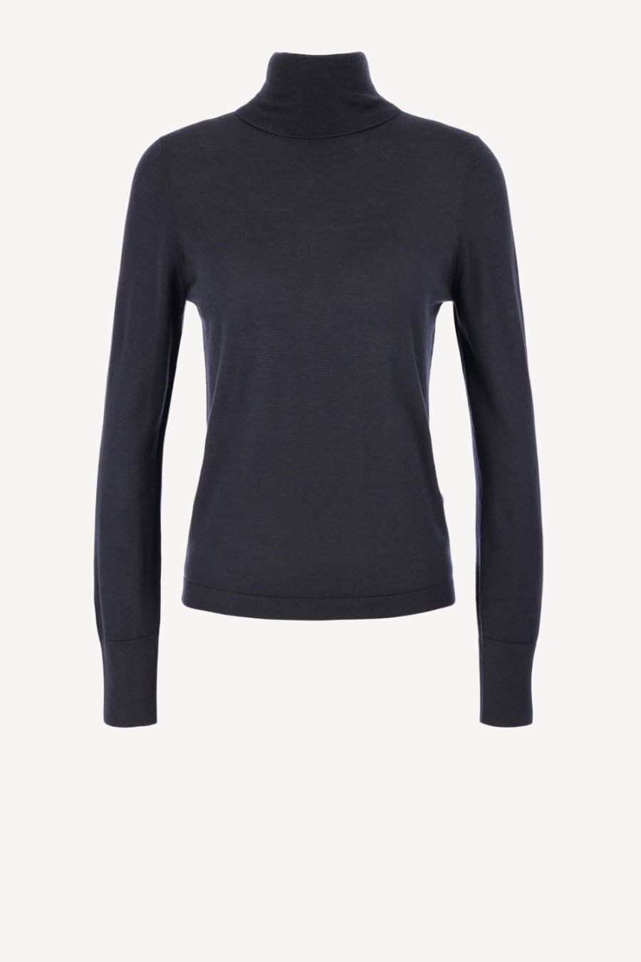 Vetements Allude | Pull A Col Roule Fitted In Navy