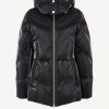 Vetements Ahirain | Doudoune Fitted Hoodie Velvet En Noir
