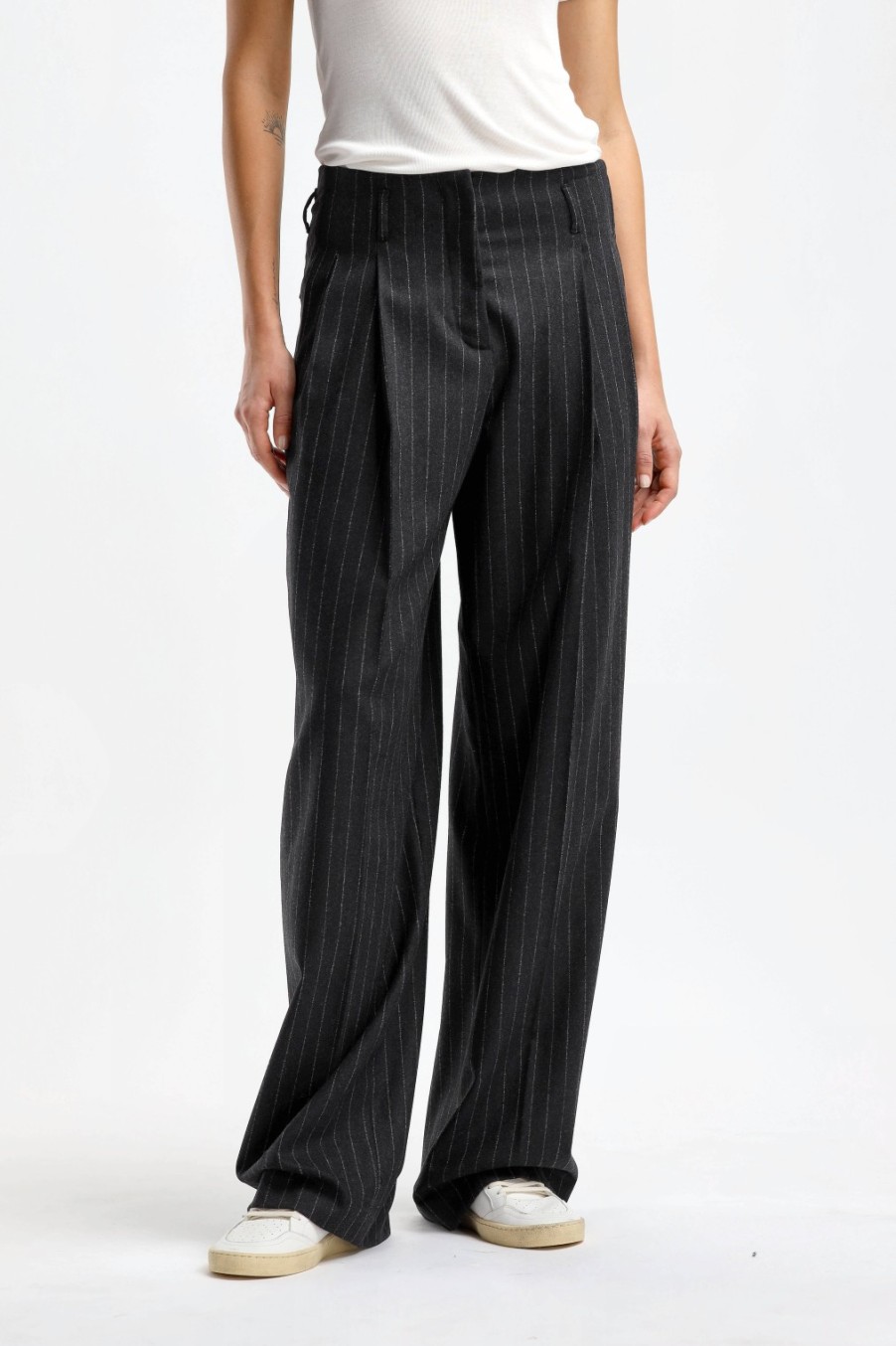 Vetements Golden Goose | Pantalon Journey En Gris/Artic