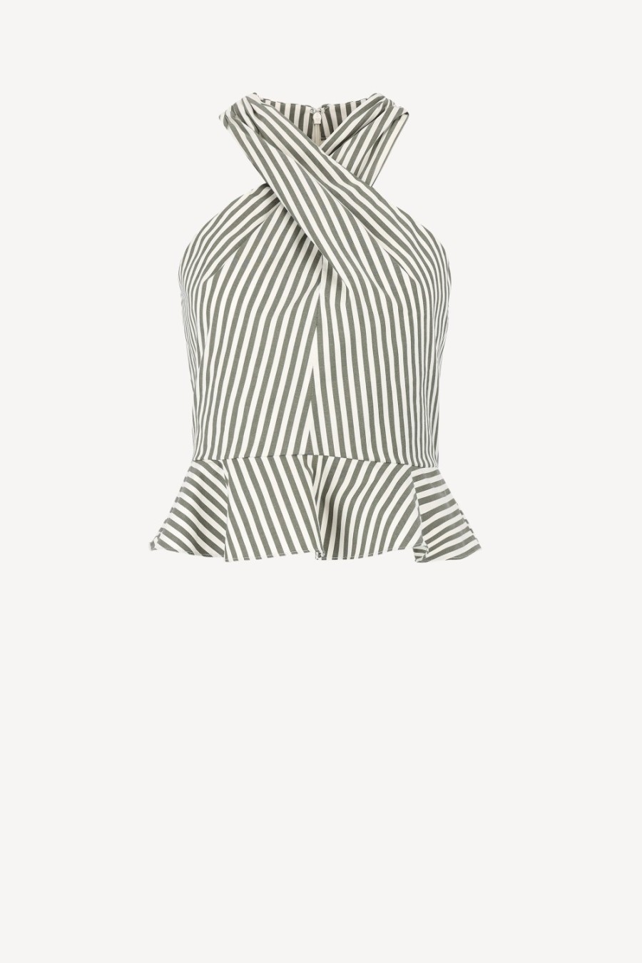 Vetements Veronica Beard | Top Drey En Bright Army/Blanc