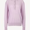 Vetements Toteme | Pullover Merino Polo En Lilas