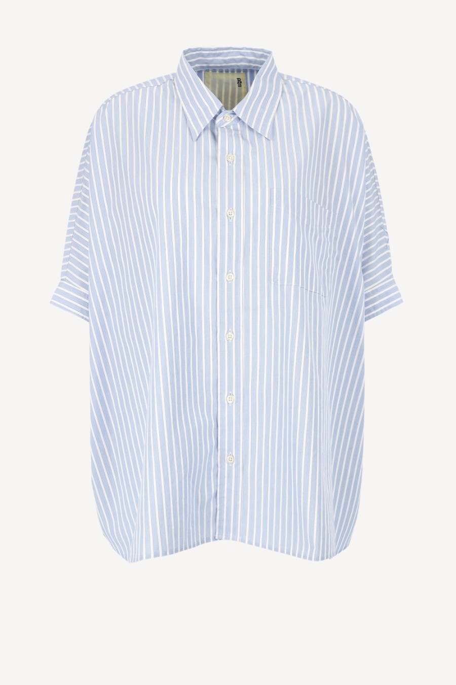 Vetements R13 | Blouse Oversized Boxy A Rayures Bleu Clair