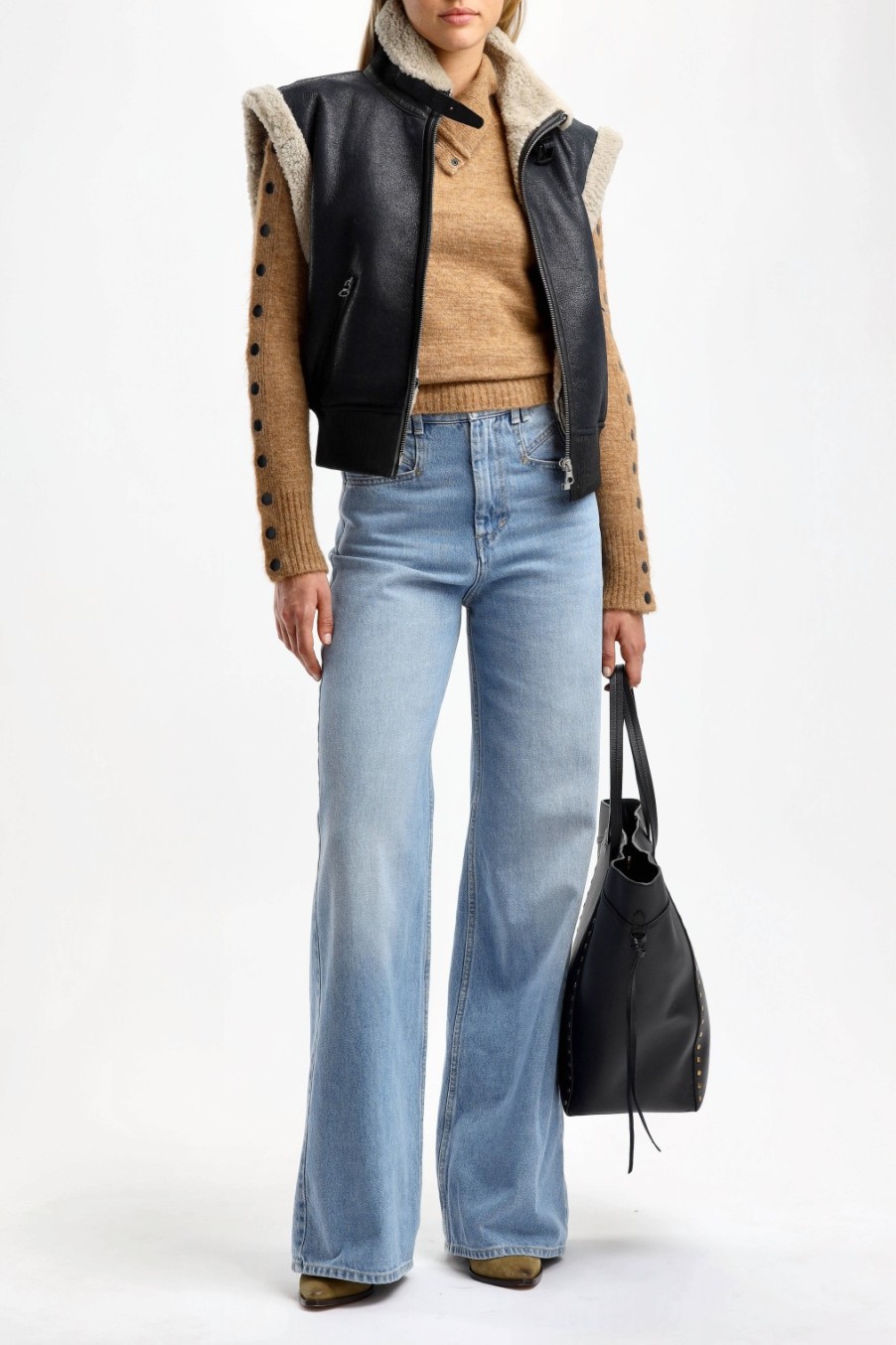 Vetements Isabel Marant | Gilet Aviel En Noir Fondu