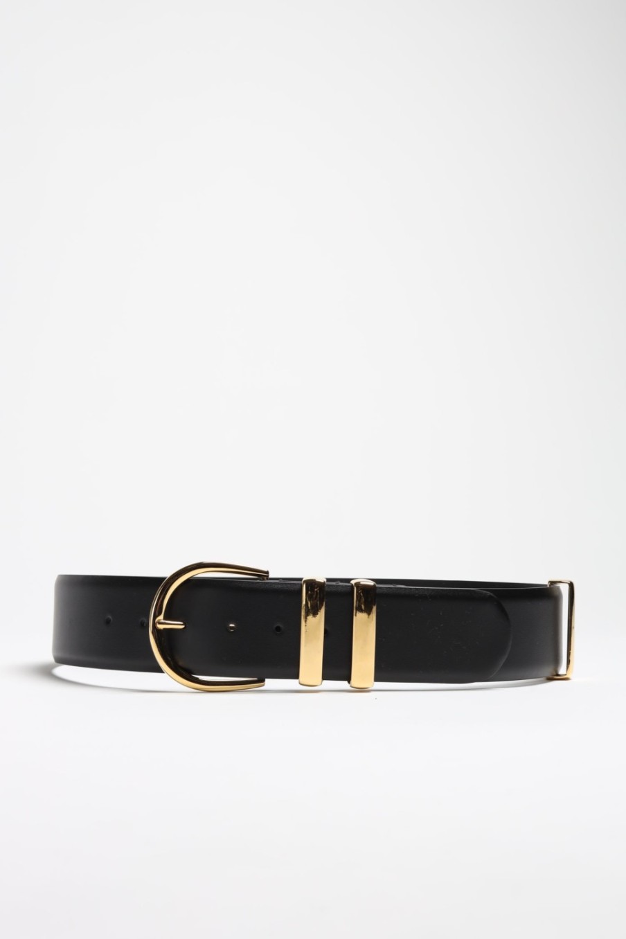 Accessoires Khaite | Ceinture Bella En Noir/Or