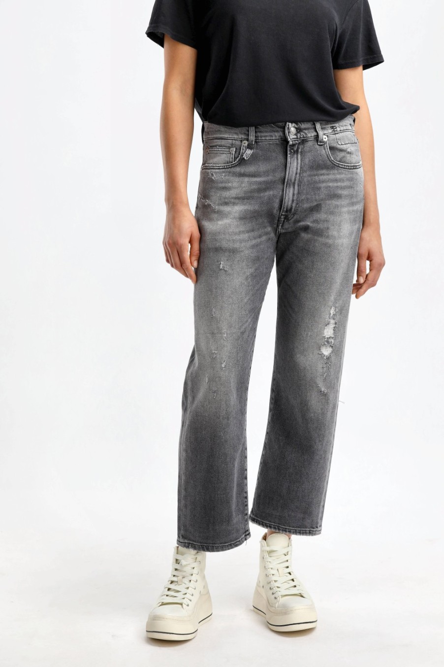 Vetements R13 | Jeans Boyfriend En Gris Vintage