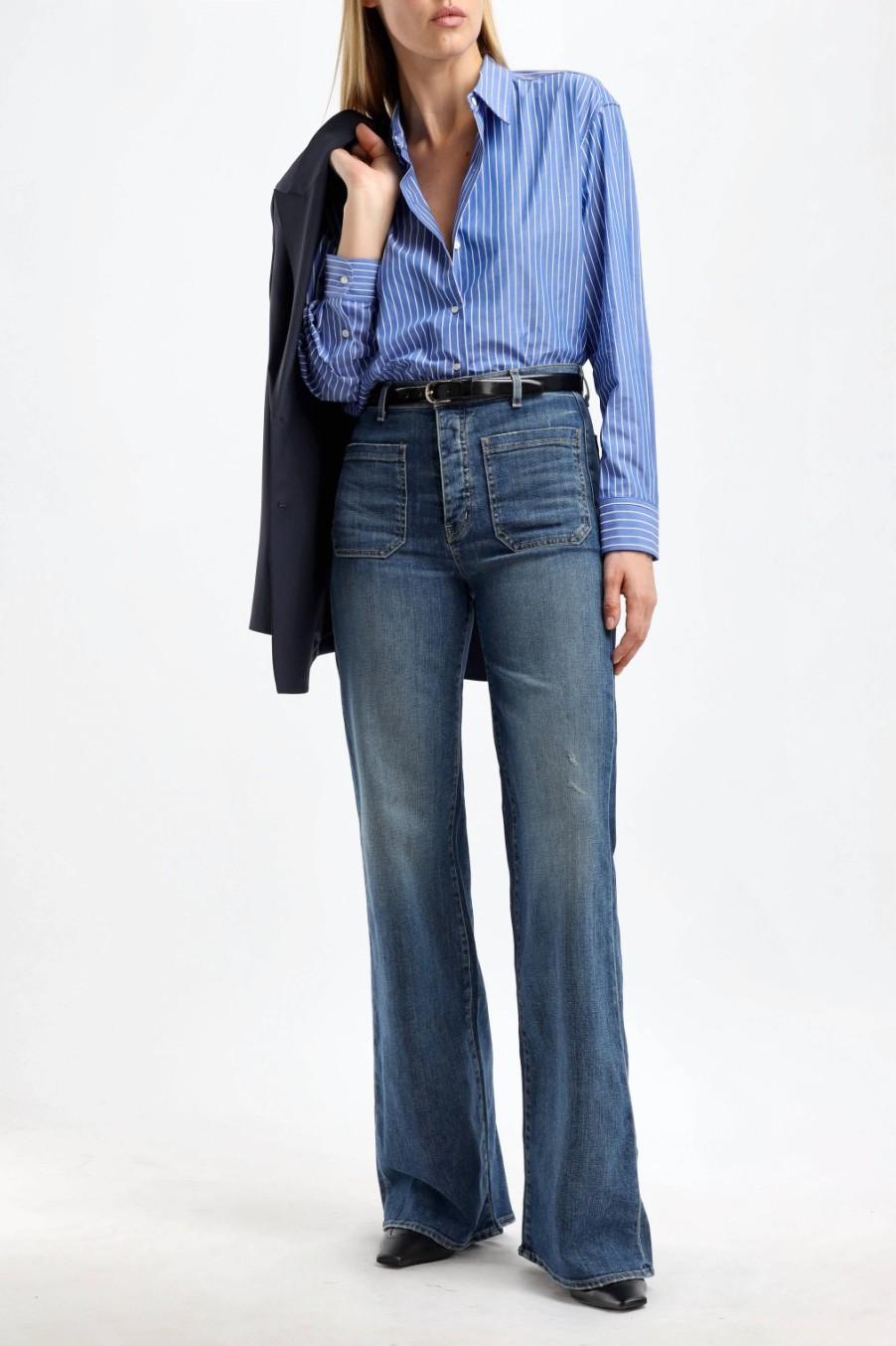 Vetements Nili Lotan | Blouse Yorke En Bleu/Blanc