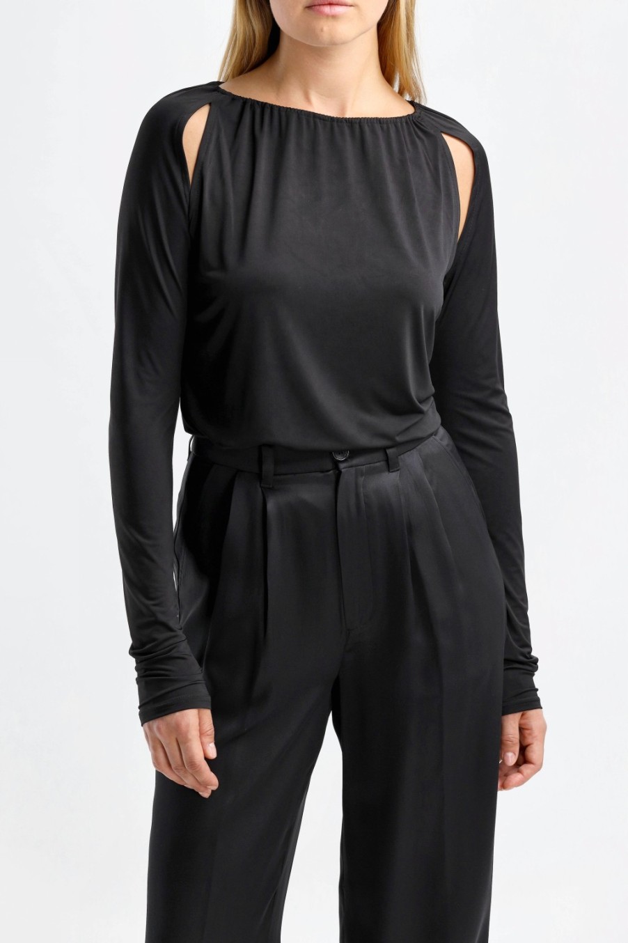 Vetements Victoria Beckham | T-Shirt Long Split En Noir