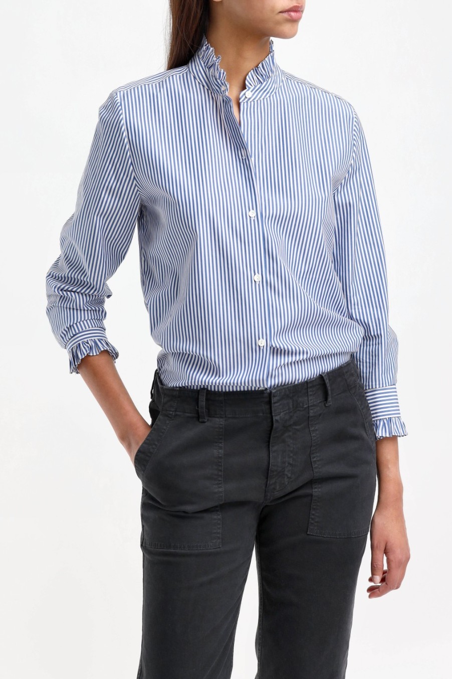 Vetements Nili Lotan | Blouse Lydia En Bleu/Blanc