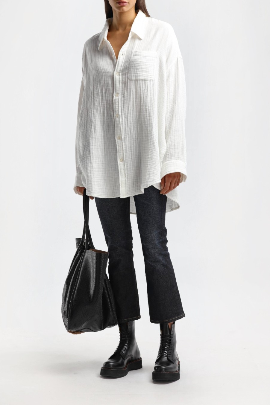 Vetements Denimist | Blouse Button Front En Ecru