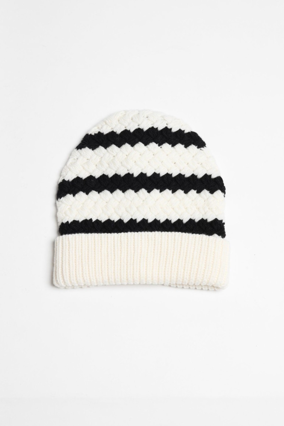 Accessoires Alanui | Bonnet Mariner En Noir/Chalc