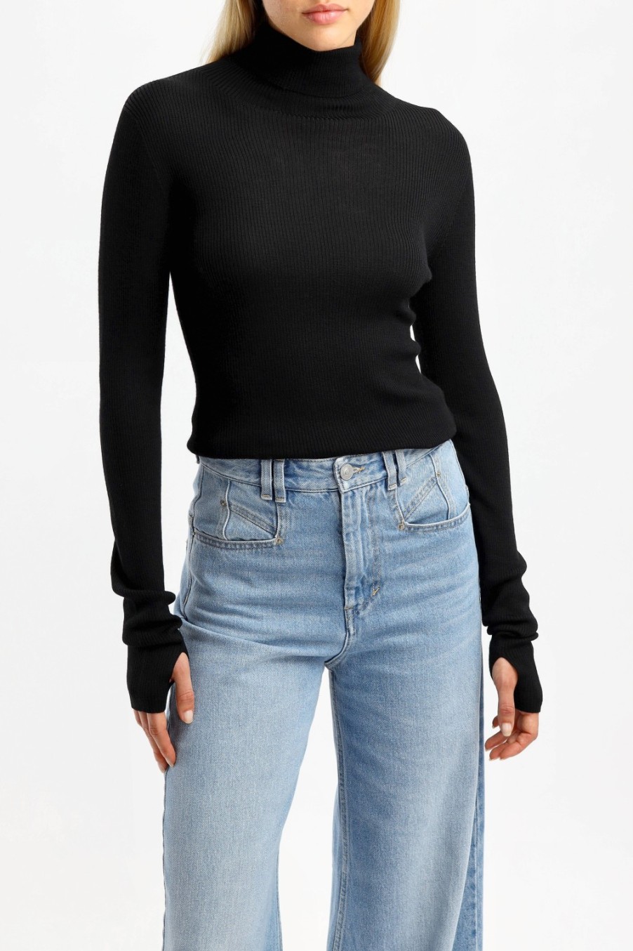 Vetements Lala Berlin | Pull A Col Roule Kalliopi En Noir