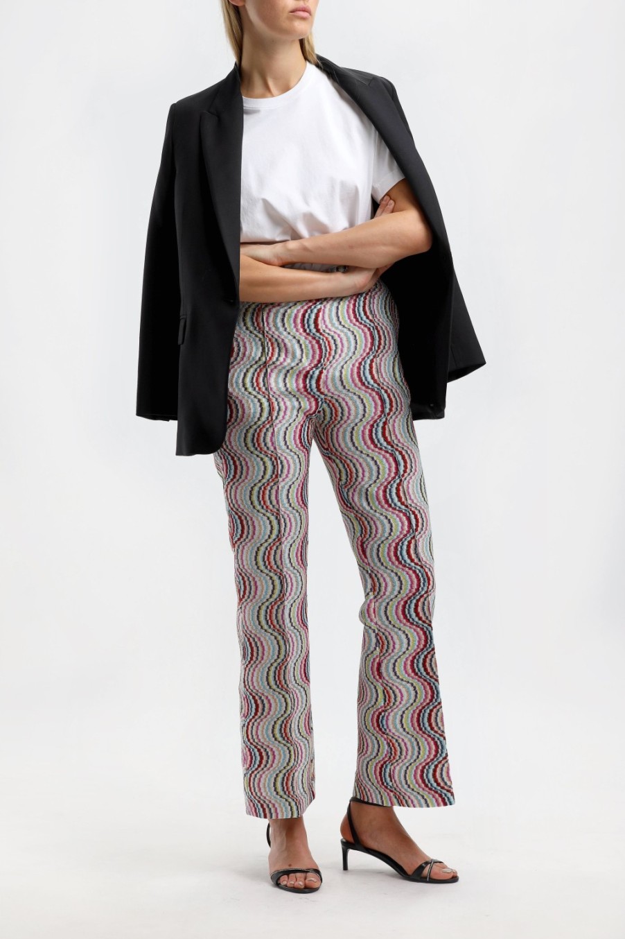 Vetements Missoni | Pantalon Bootcut Bleu/Rose