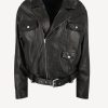 Vetements Nili Lotan | Veste En Cuir Lenny En Noir