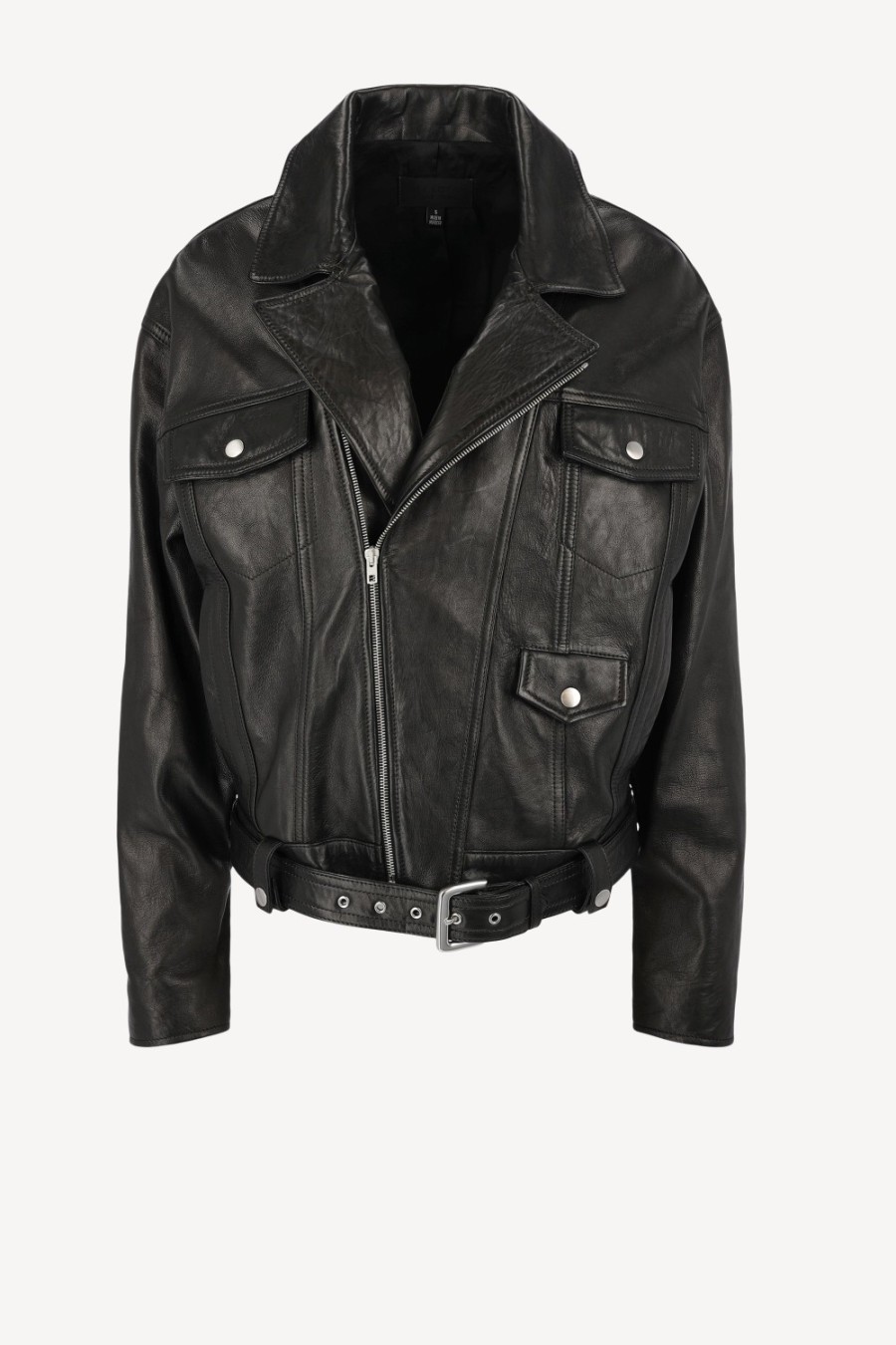 Vetements Nili Lotan | Veste En Cuir Lenny En Noir
