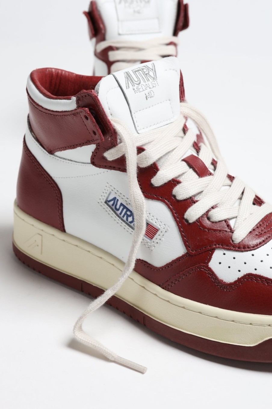 Chaussures Autry | Baskets Bicolor Up Mid En Blanc/Syrah