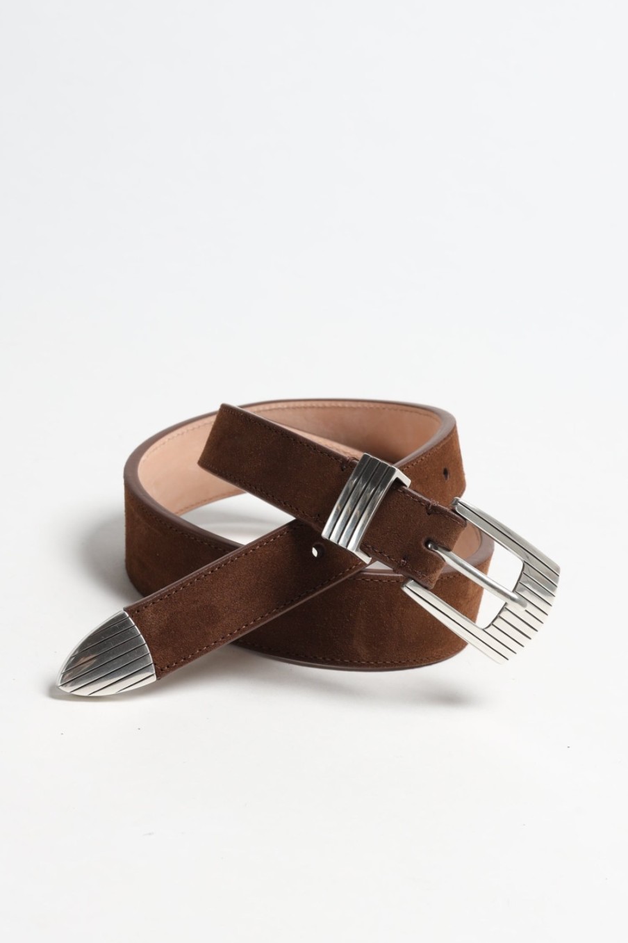 Accessoires Silver Ostrich | Ceinture Rodeo Suede In Brown