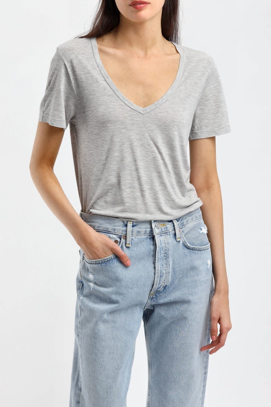 Vetements Agolde | T-Shirt Cameron En Gris