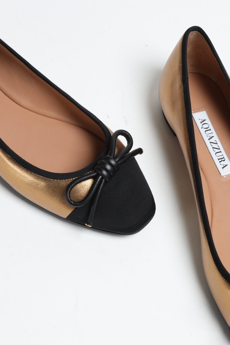 Chaussures Aquazzura | Ballerines Parisina En Laiton/Noir