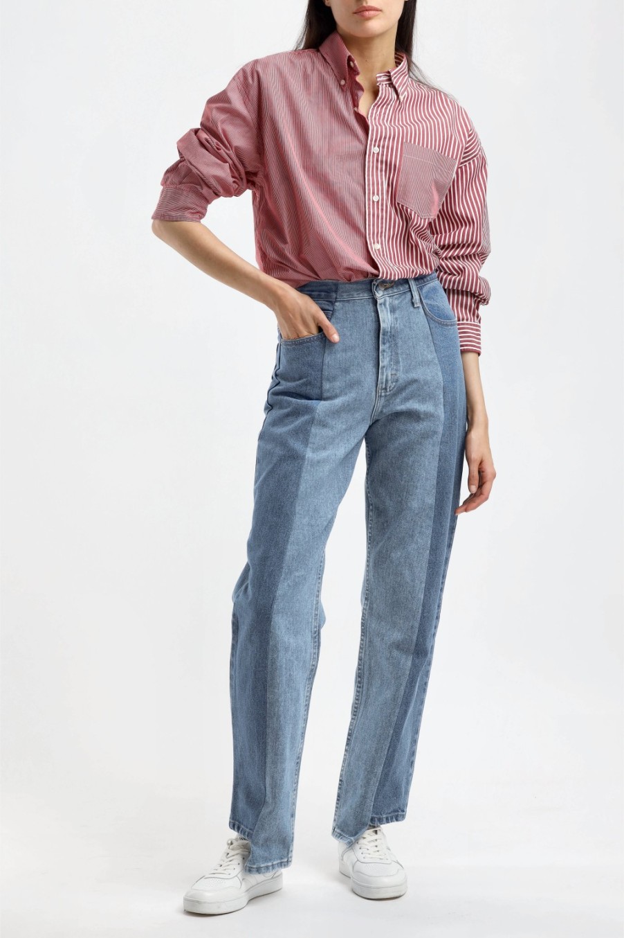 Vetements E.L.V. Denim | Jeans Boyfriend En Mid/Light Blue