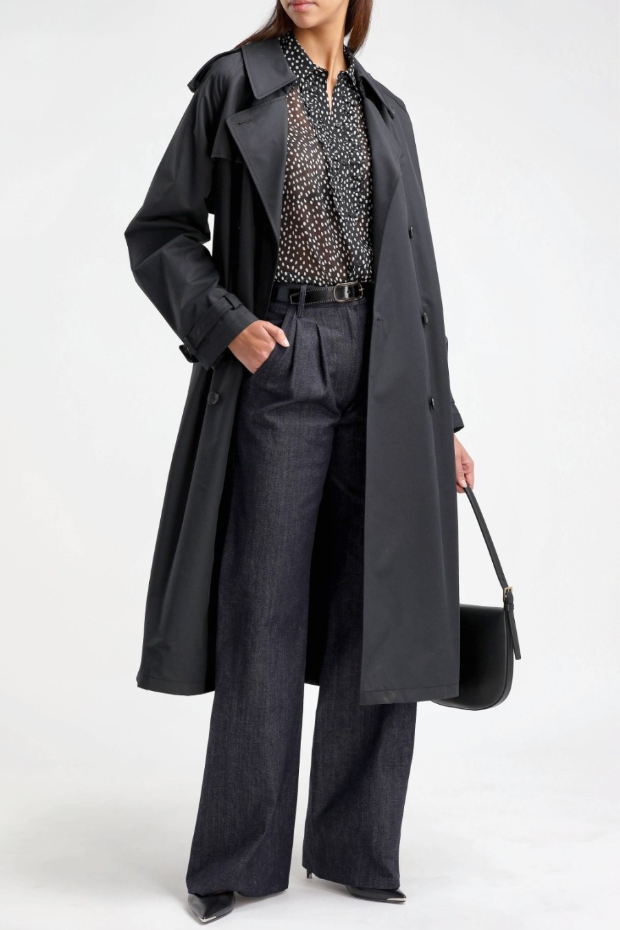 Vetements Nili Lotan | Trench-Coat Tanner En Noir