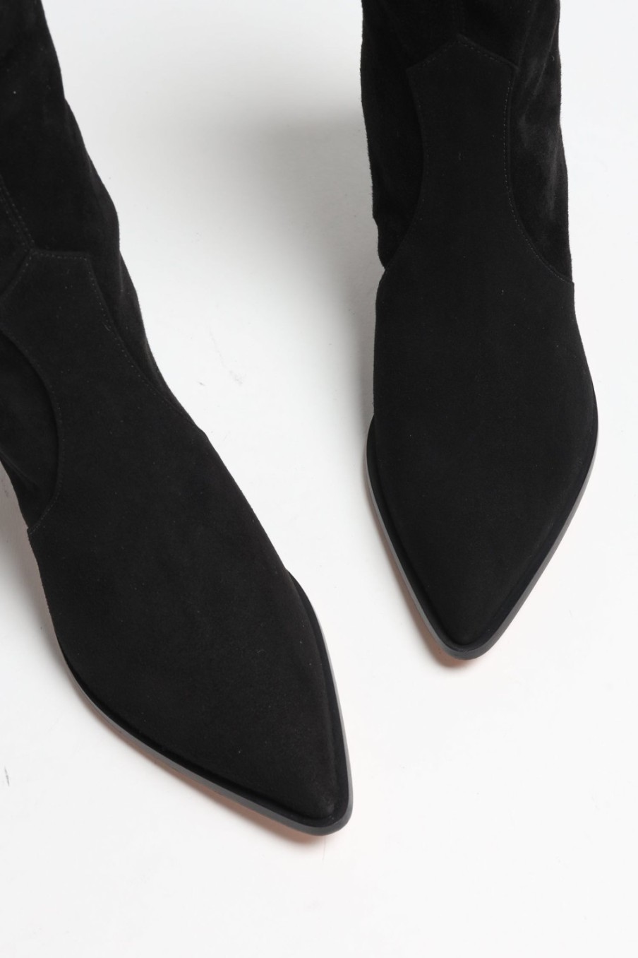 Chaussures Aquazzura | Boots Brunswick Suede En Noir