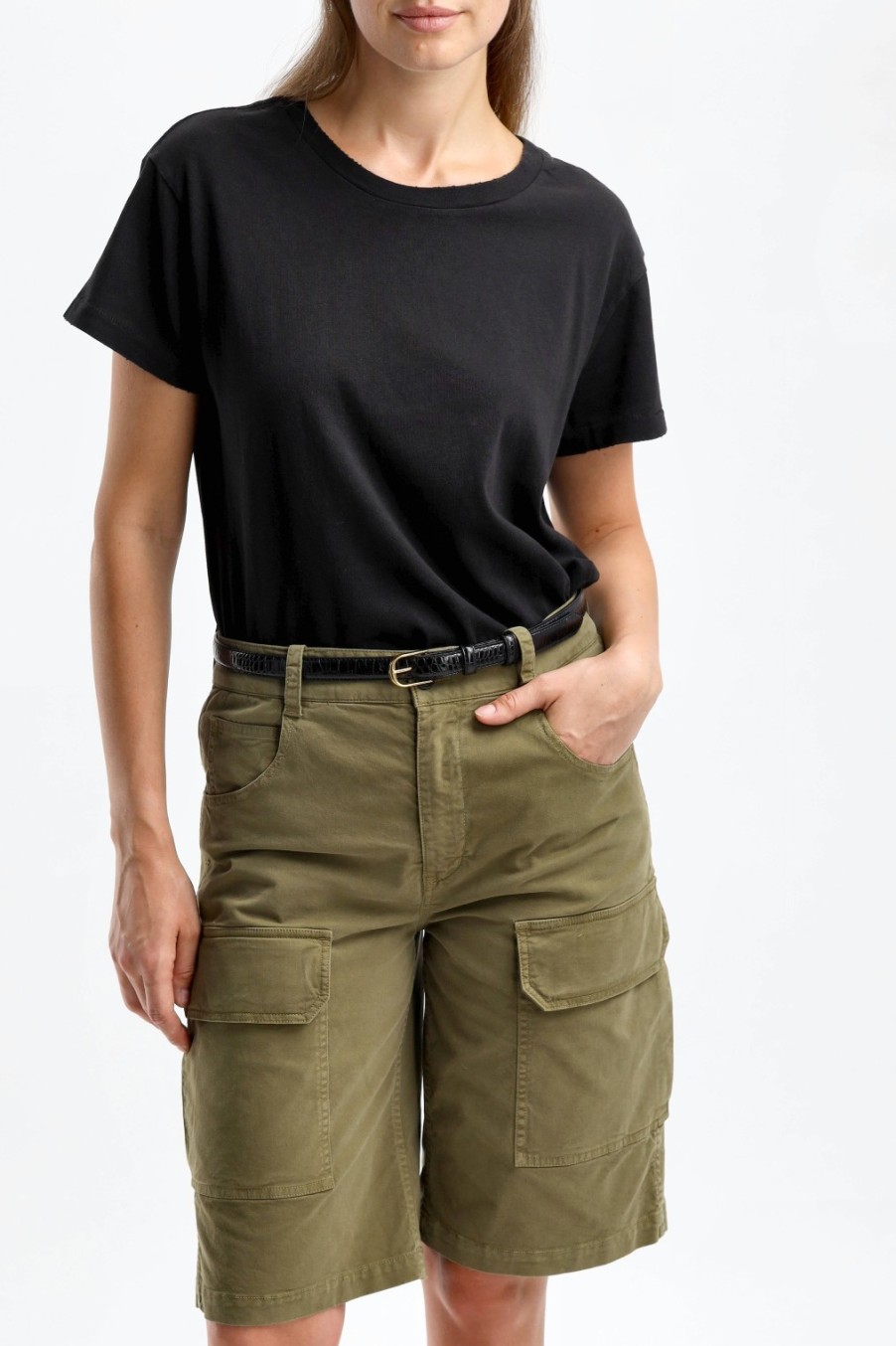 Vetements Nili Lotan | T-Shirt Brady En Noir Delave