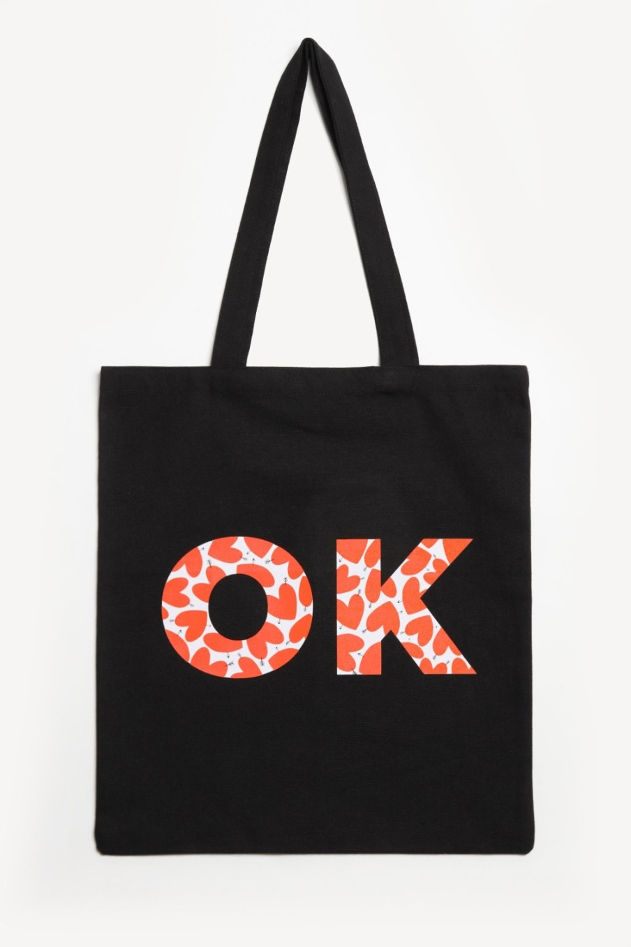 Sacs Anita Hass | Sac A Dos En Toile 'Ok' En Noir