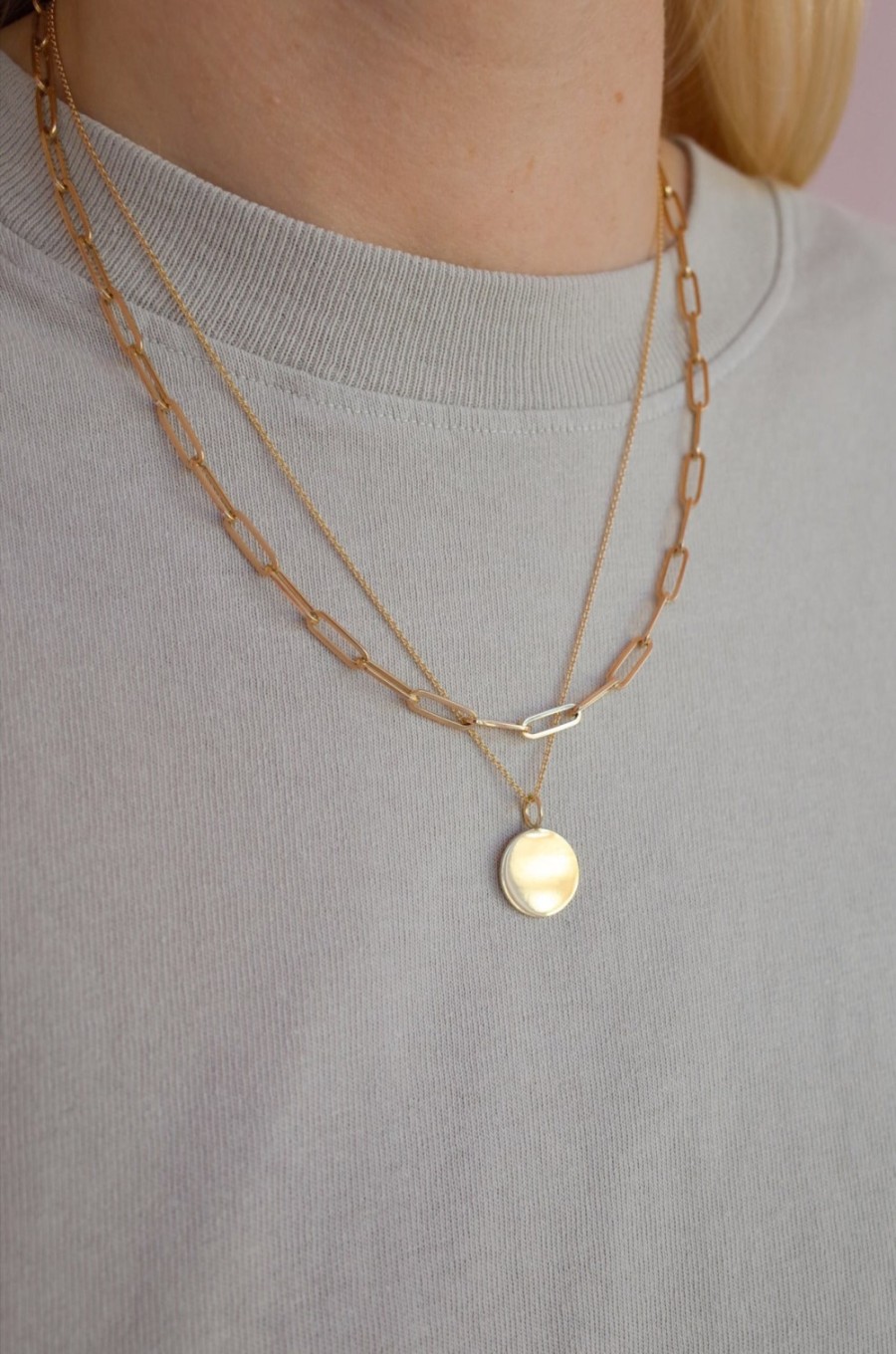 Bijoux Nina Kastens Jewelry | Chaine Plate En Or