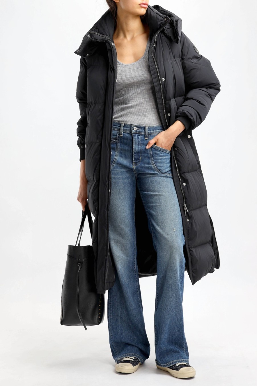 Vetements Woolrich | Parka Aurora Long En Noir