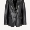 Vetements Anine Bing | Blazer En Cuir Classic Noir