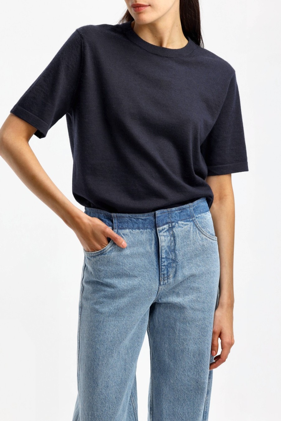 Vetements Lisa Yang | Tricot Julia En Bleu Marine