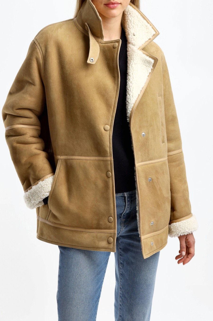 Vetements Yves Salomon | Veste Shearling En Camel