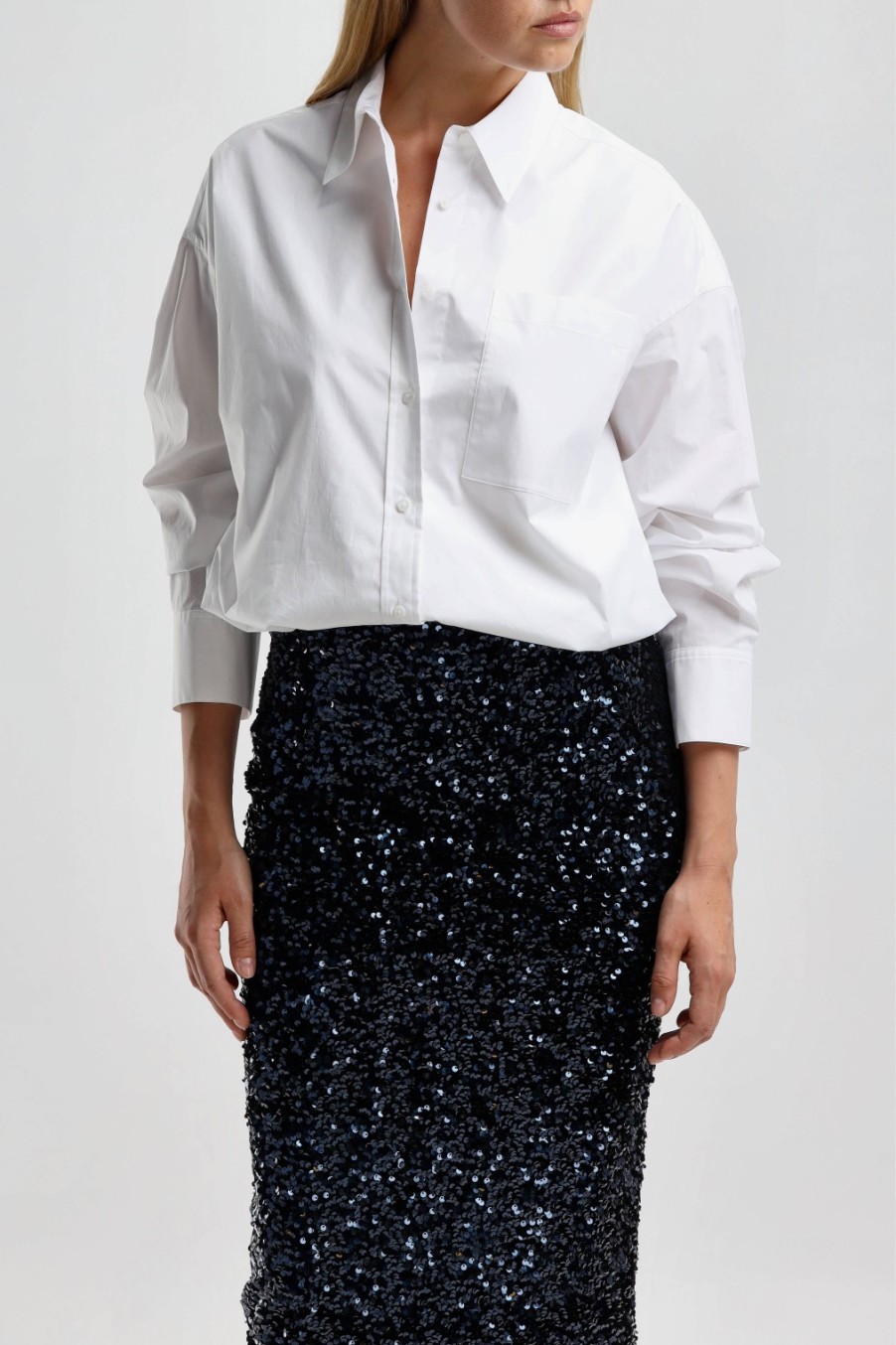 Vetements Dorothee Schumacher | Blouse Popeline Power En Blanc Pur