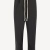 Vetements Nili Lotan | Pantalon Casablanca Drawstring En Noir De Jais