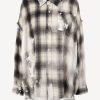 Vetements R13 | Blouse Drop Neck En Ecru/Brun