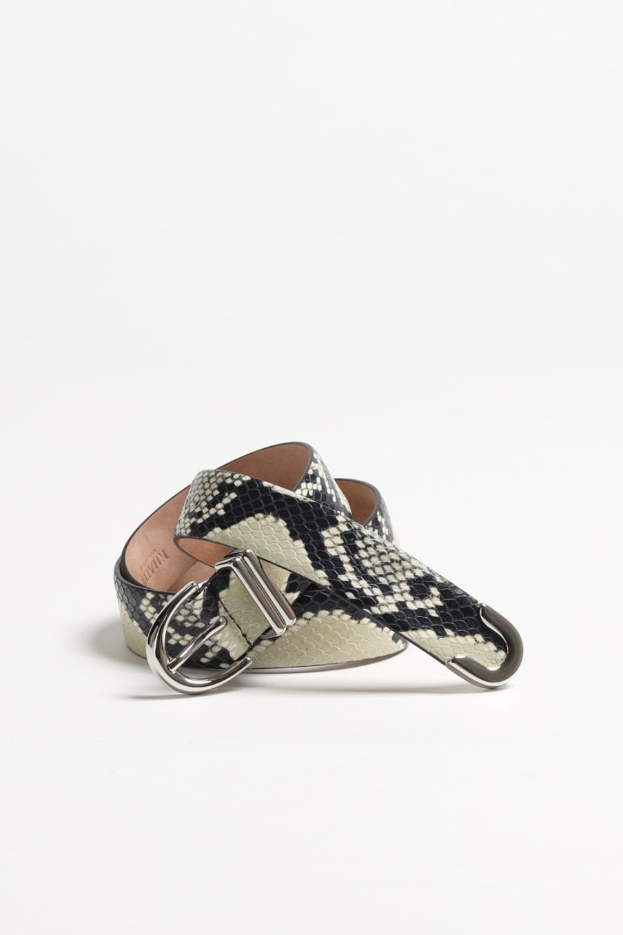 Accessoires Khaite | Ceinture Bambi Skinny Python In Natural