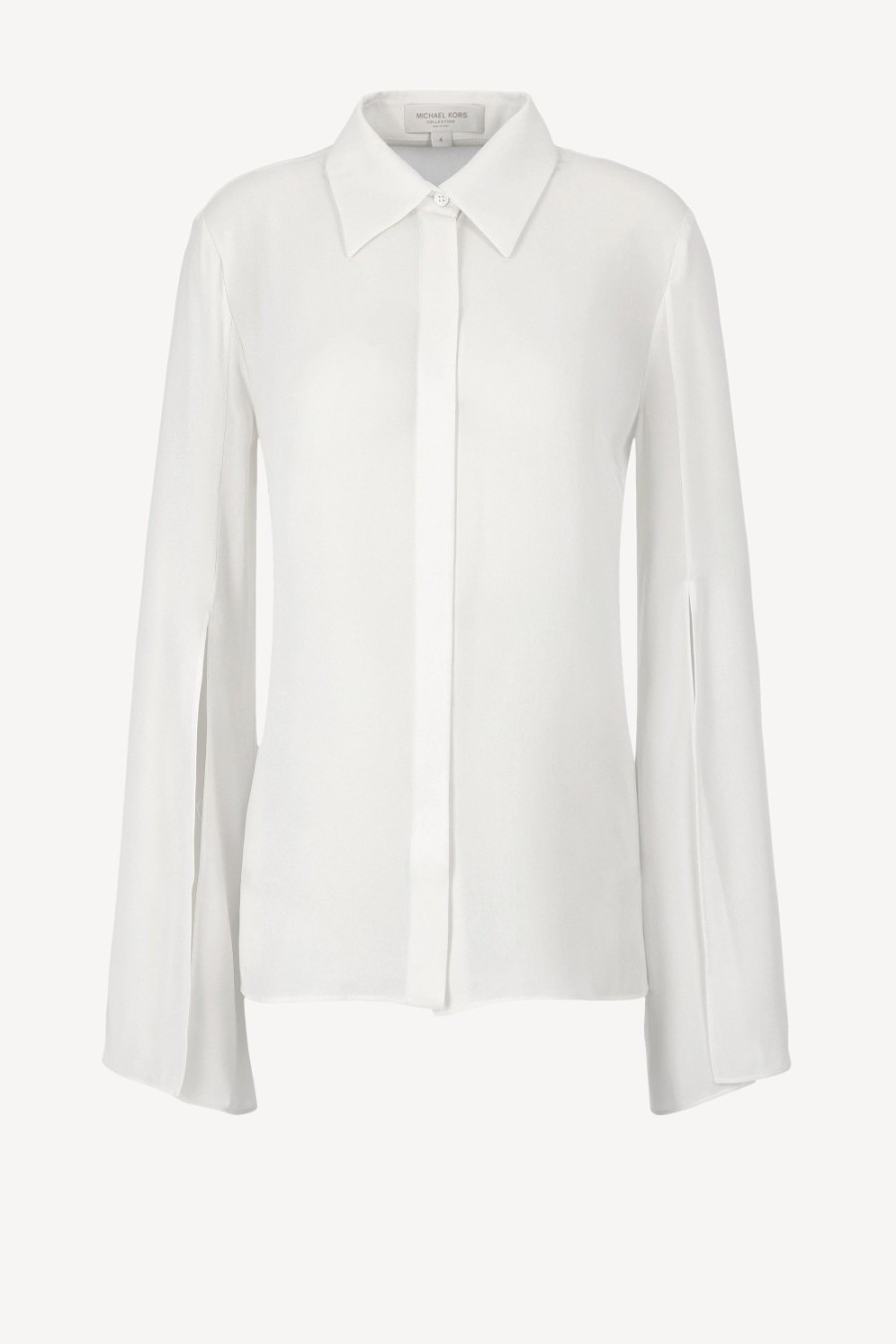 Vetements Michael Kors Collection | Blouse En Soie Split In Optic White
